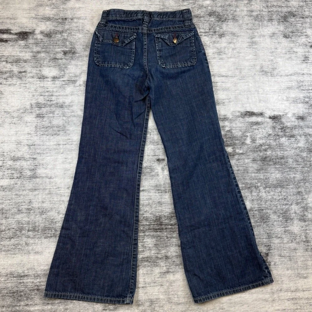 Gap Kids 1969 Dark Wash Flare Leg Jeans Slim Fit‎ Size 12 Adjustable Waist HOL07